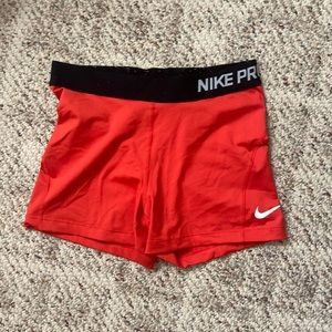 Red Nike Pro Shorts